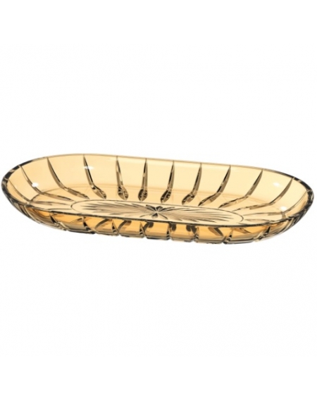 Travessa De Vidro Oval Dubois Ambar