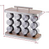 Porta Condimentos Inox 12 compartimentos