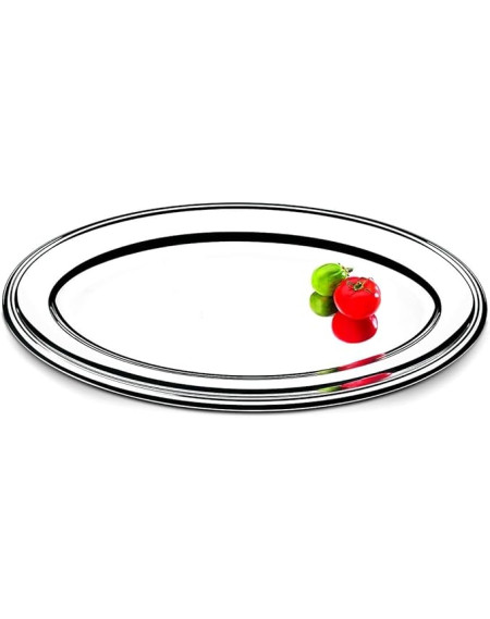Travessa Oval Aço Inox Arienzo 68x43 cm