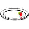 Travessa Oval Aço Inox Arienzo 68x43 cm