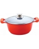 Caçarola C/ Tampa Ecolumi Vermelha 24 CM
