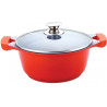Caçarola C/ Tampa Ecolumi Vermelha 24 CM