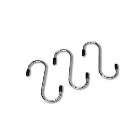 Kit 03 Gancho Inox Peq. 08 CM