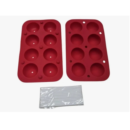 Forma Pirulito em Silicone Esférica 8 Cav.