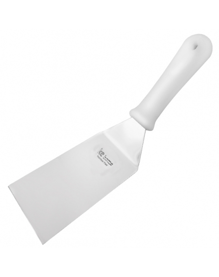 Espátula Curva Aço Inox Cabo Branco Profissional