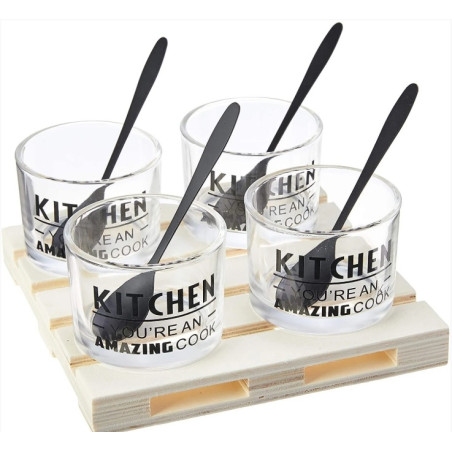 Conjunto De Bandeja C/04 Molheiras