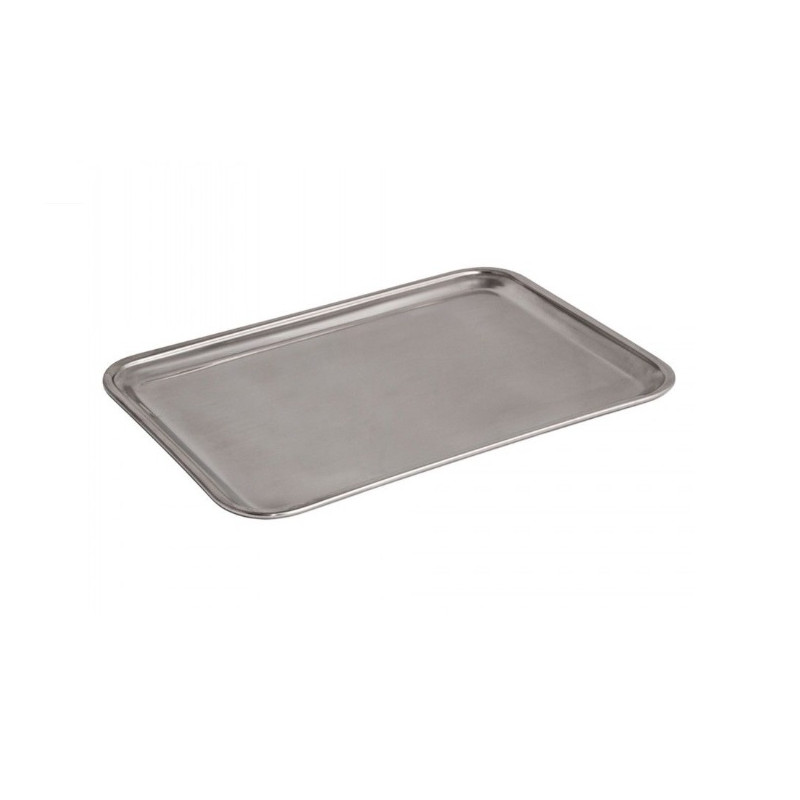Bandeja Aço Inox Retangular 27X21 CM