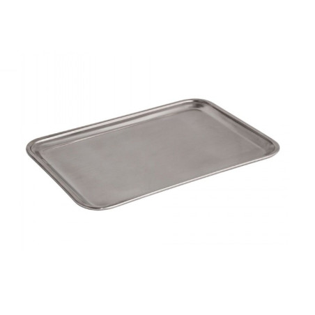 Bandeja Aço Inox Retangular 27X21 CM