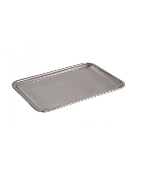 Bandeja Aço Inox Retangular 27X21 CM
