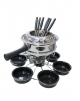 Aparelho de Fondue Carrossel Inox 18 pçs - preto