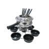 Aparelho de Fondue Carrossel Inox 18 pçs - preto