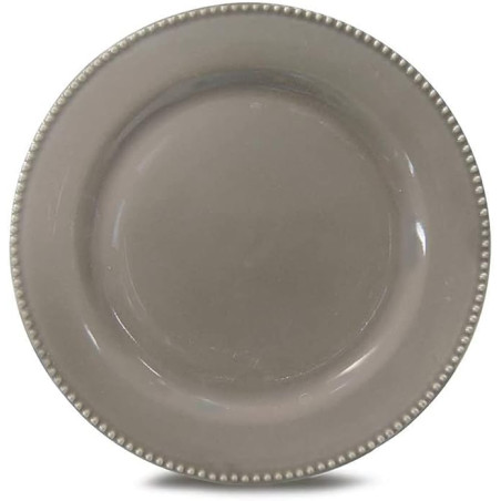 Prato Sobremesa Perla Cinza Corona 20,4CM