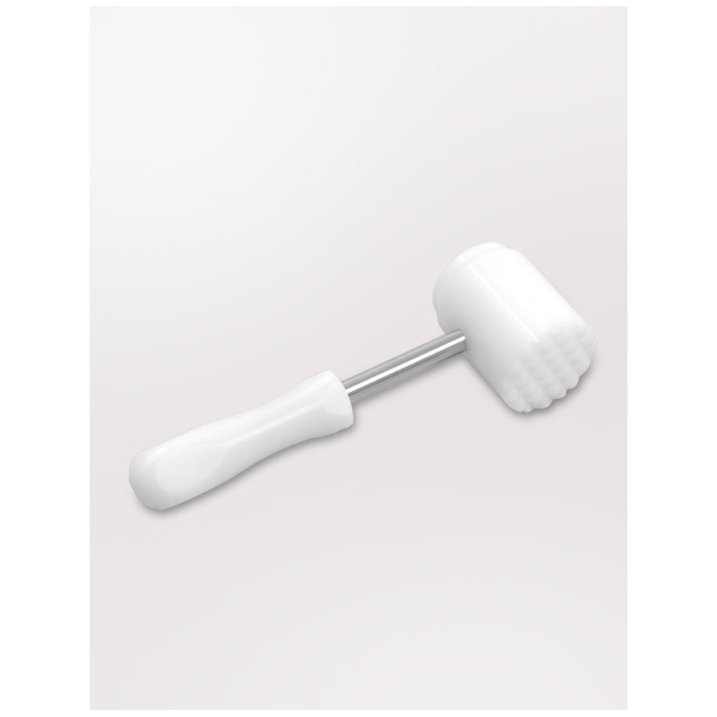 Martelo p/ Carne Polietileno cabo Aço Inox Ø7x10cm Martelo p/ Carne Polietileno cabo Aço Inox Ø7x10cm