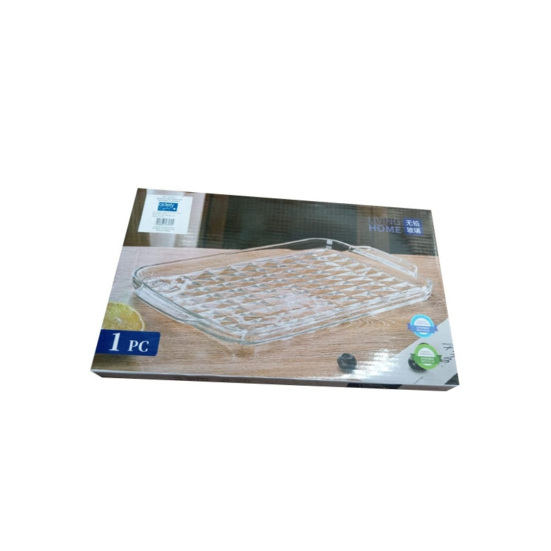 Bandeja Retangular De Vidro 33.6X20 CM