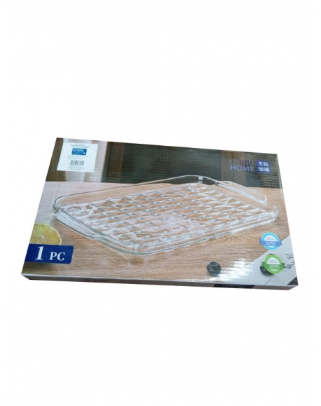 Bandeja Retangular De Vidro 33.6X20 CM