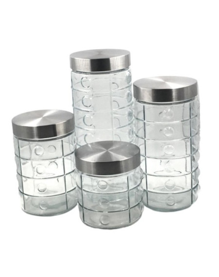 Conjunto De Pote De Vidro 4 PCS