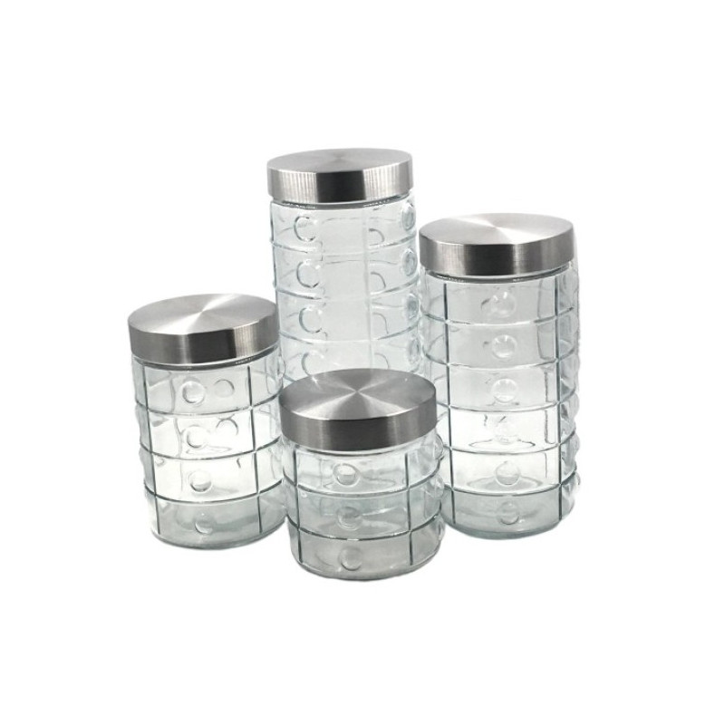 Conjunto De Pote De Vidro 4 PCS