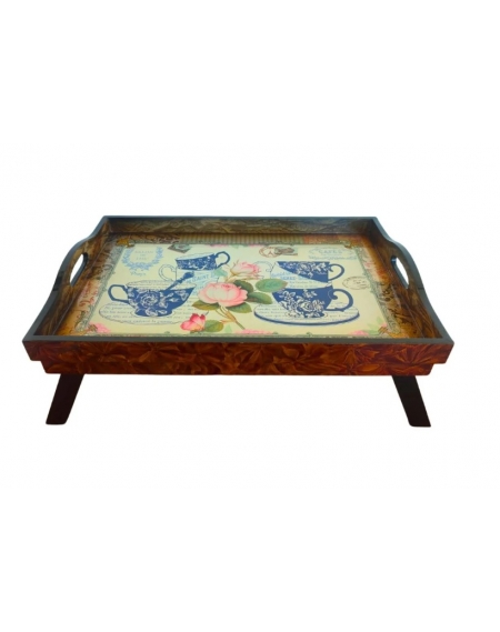 Bandeja Para Cama Madeira Coffe 47X30 CM