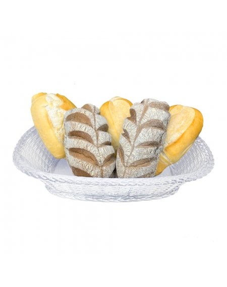 Porta Pão Oval Cristal
