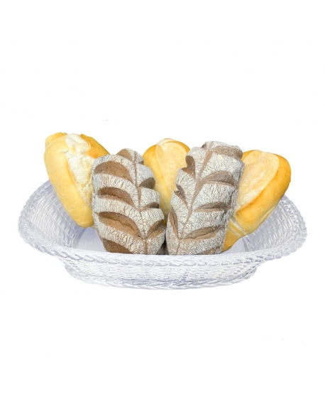 Porta Pão Oval Cristal