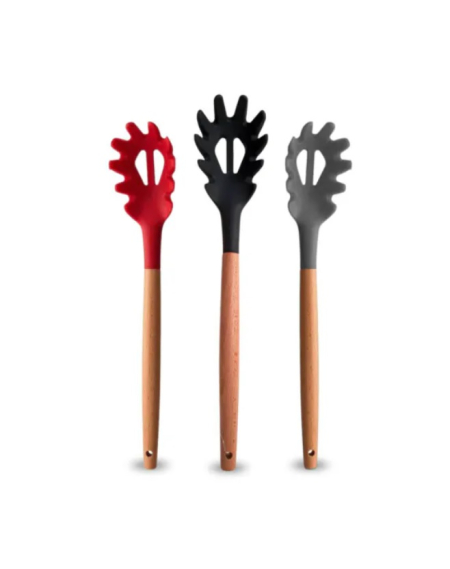Pegador De Massa Silicone Cabo Madeira 31.5 CM