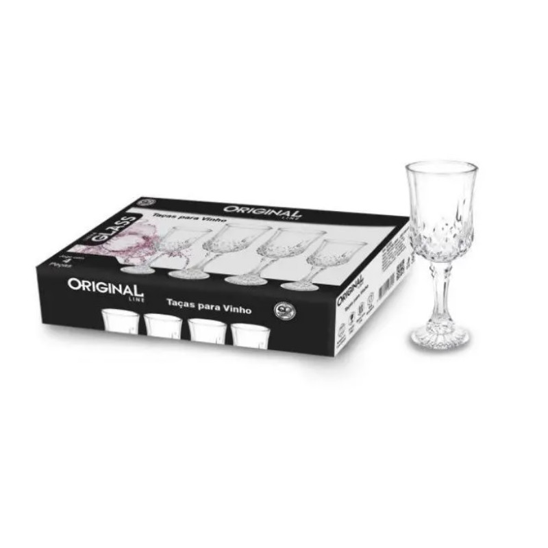 Taca Para Vinho 196 ML 04 PCS