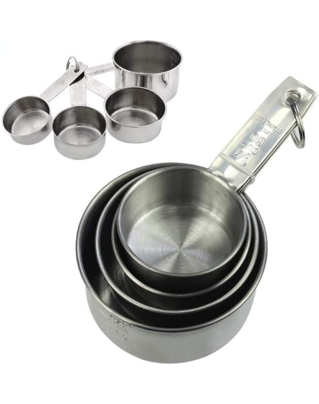 Cj Xicaras Medidora Inox 4PÇS