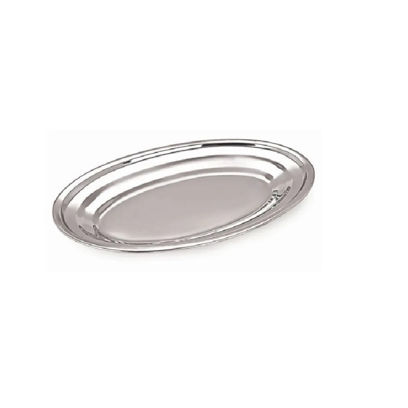Travessa Oval Funda Aço Inox para Servir 30cm Travessa Oval Funda Aço Inox para Servir 30cm