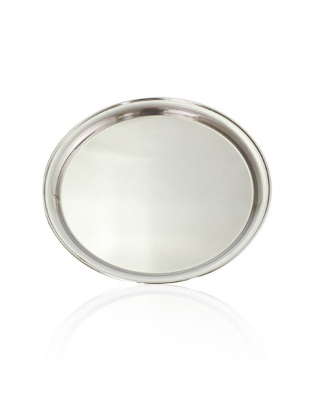 Bandeja Redonda em Inox para Servir Ø40cm