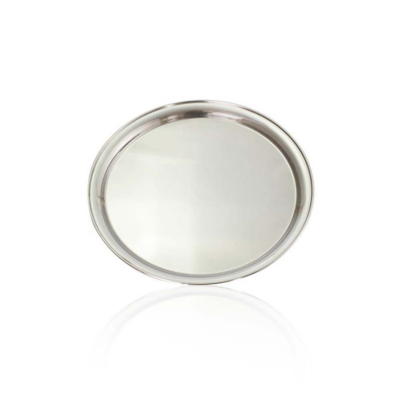 Bandeja Redonda em Inox para Servir Ø40cm