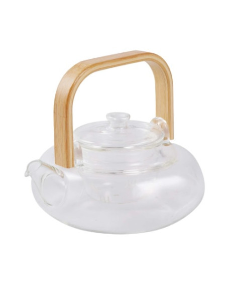Chaleira Vidro Borossilicato E Bambu