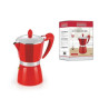 Cafeteira Italiana 09 xicaras Alum. Vermelha