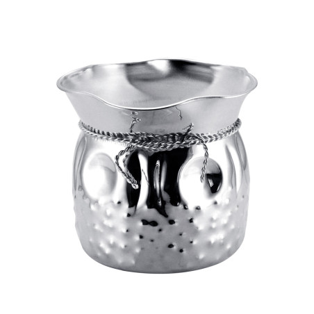 Centro de Mesa Cachepot médio prata Apolo 20x20cm