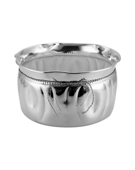 Centro de Mesa Cachepot médio prata Apolo 20x20cm