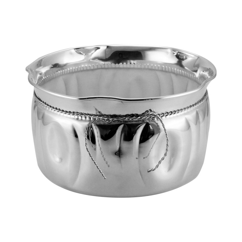 Centro de Mesa Cachepot médio prata Apolo 20x20cm