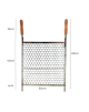 Grelha Tela Moeda Inox Cabo Madeira 50X40 CM