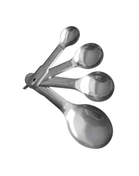 Colheres Medidoras Em Aço Inox 4 PÇS