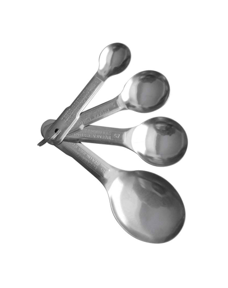 Colheres Medidoras Em Aço Inox 4 PÇS