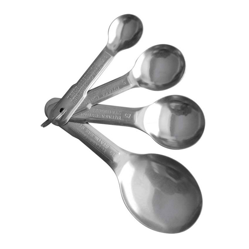 Colheres Medidoras Em Aço Inox 4 PÇS Colheres Medidoras Em Aço Inox 4 PÇS
