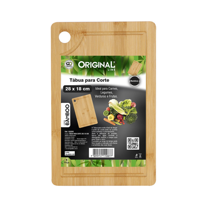 Tábua de corte Bambu 28x18 cm