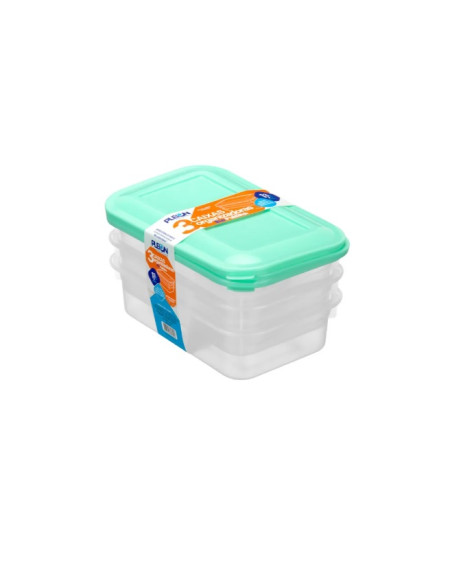 Jogo De Pote Tampa Transparente 03 Pcs