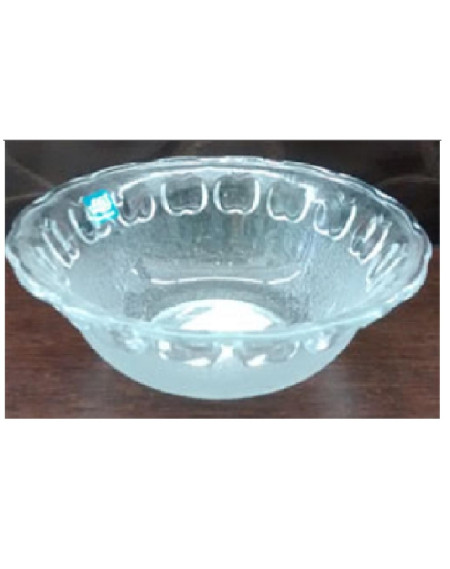 Saladeira De Vidro Borda Maça GD 17X7 CM