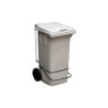 Lixeira com Pedal e Rodas p/ Cozinha Industrial 120L