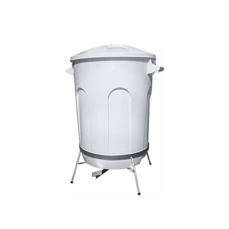 Lixeira Redonda com Pedal e Suporte Metálico Industrial 60 Litros Lixeira Redonda com Pedal e Suporte Metálico Industrial 60 Litros