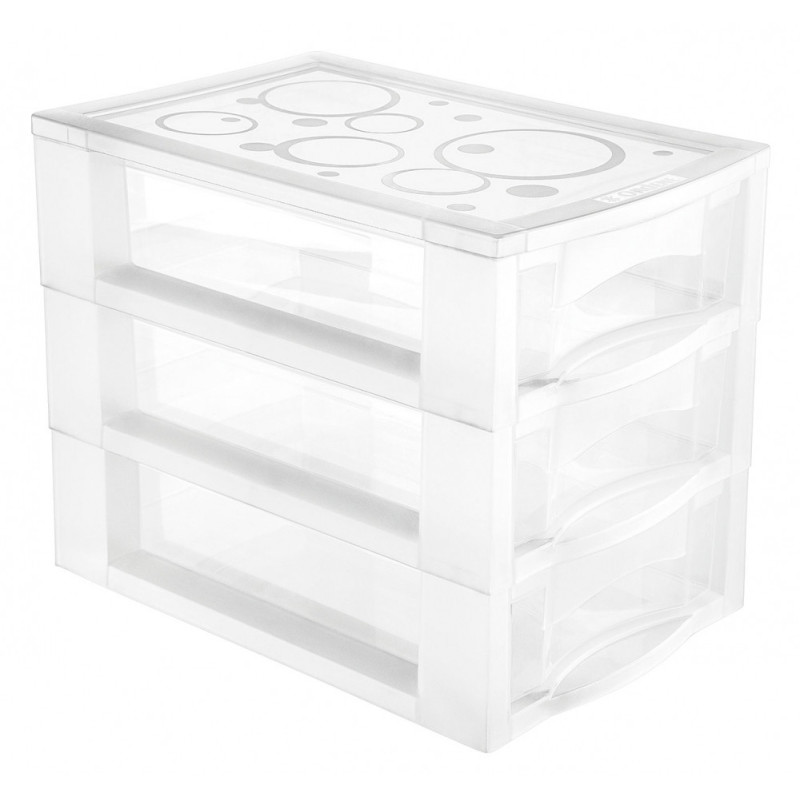 Gaveteiro Plastico M 3 Gavetas - Loja Apolo