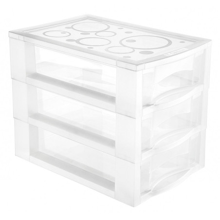Gaveteiro Plastico M 3 Gavetas - Loja Apolo