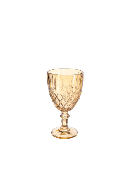 Jogo de taça quartzo ambar 340ml 6 pecas - Loja Apolo