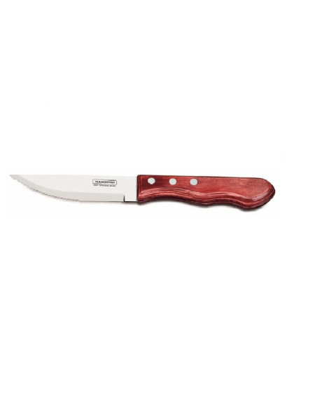 Faca para churrasco jumbo inox 5 vermelha com ponta - Loja Apolo