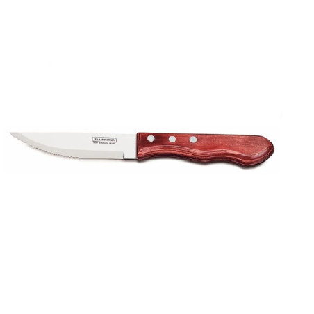 Faca para churrasco jumbo inox 5 vermelha com ponta - Loja Apolo