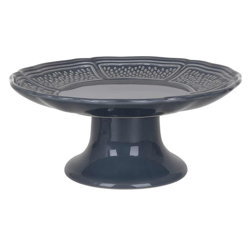 Porta petit four com pé dubai azul - Loja Apolo